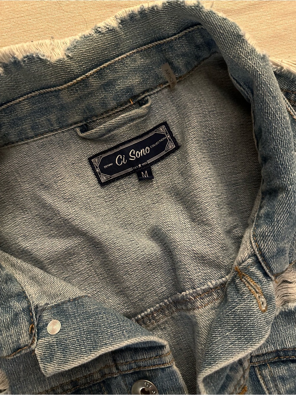 Distressed denim jacket - Picture 2 of 3